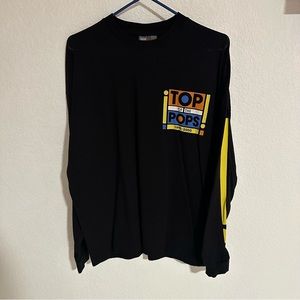 Black Long Sleeve Top of the Pops T-Shirt ASOS